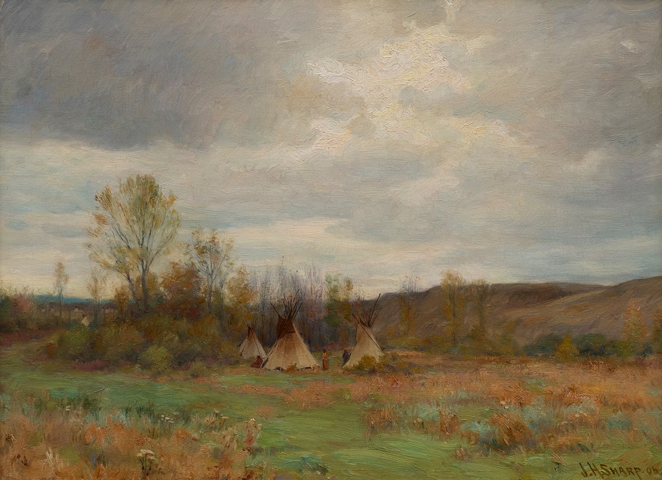Joseph Henry Sharp, Crow Encampment on Little Big Horn, d. 1906