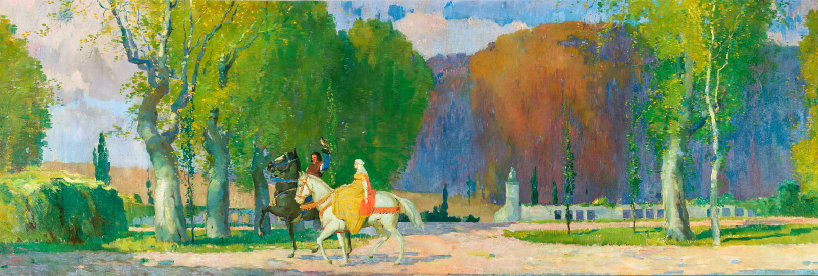 Frank Godwin, Arthur and Guinevere (Study for Mural), c. 1930