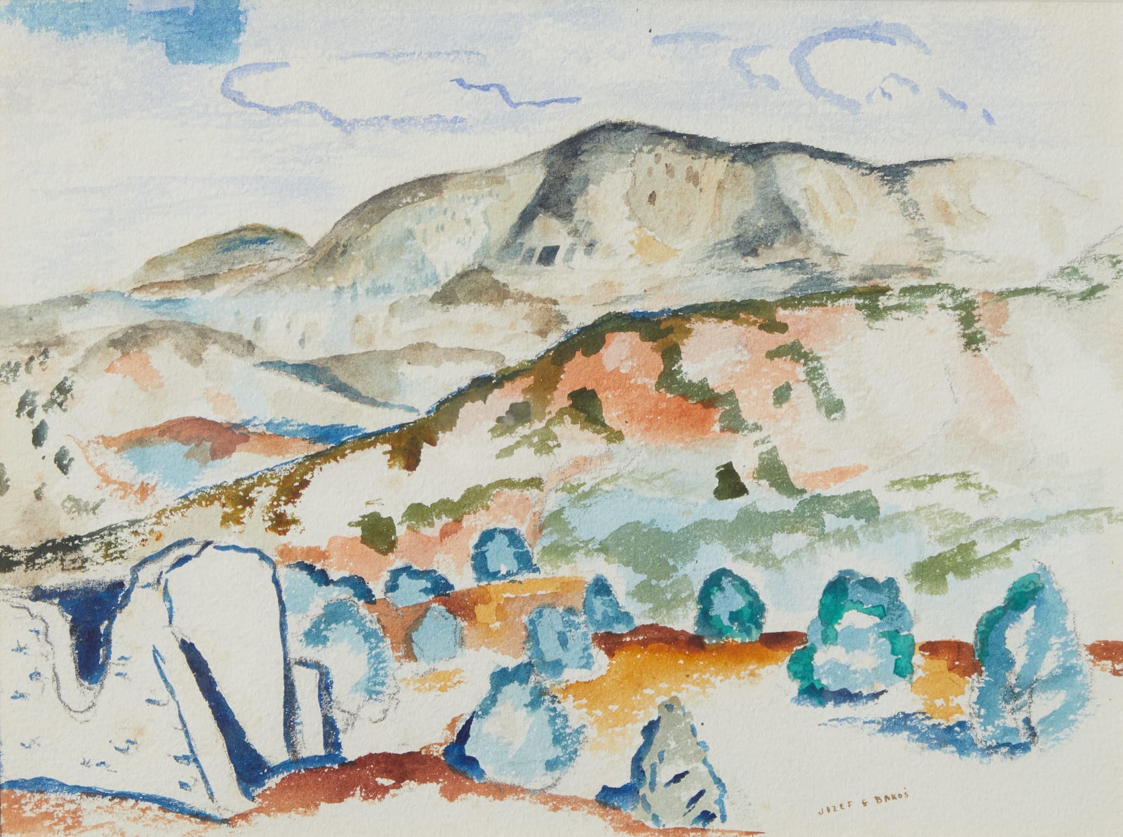 Jozef Bakos, Untitled - Adobe Ruin in Landscape