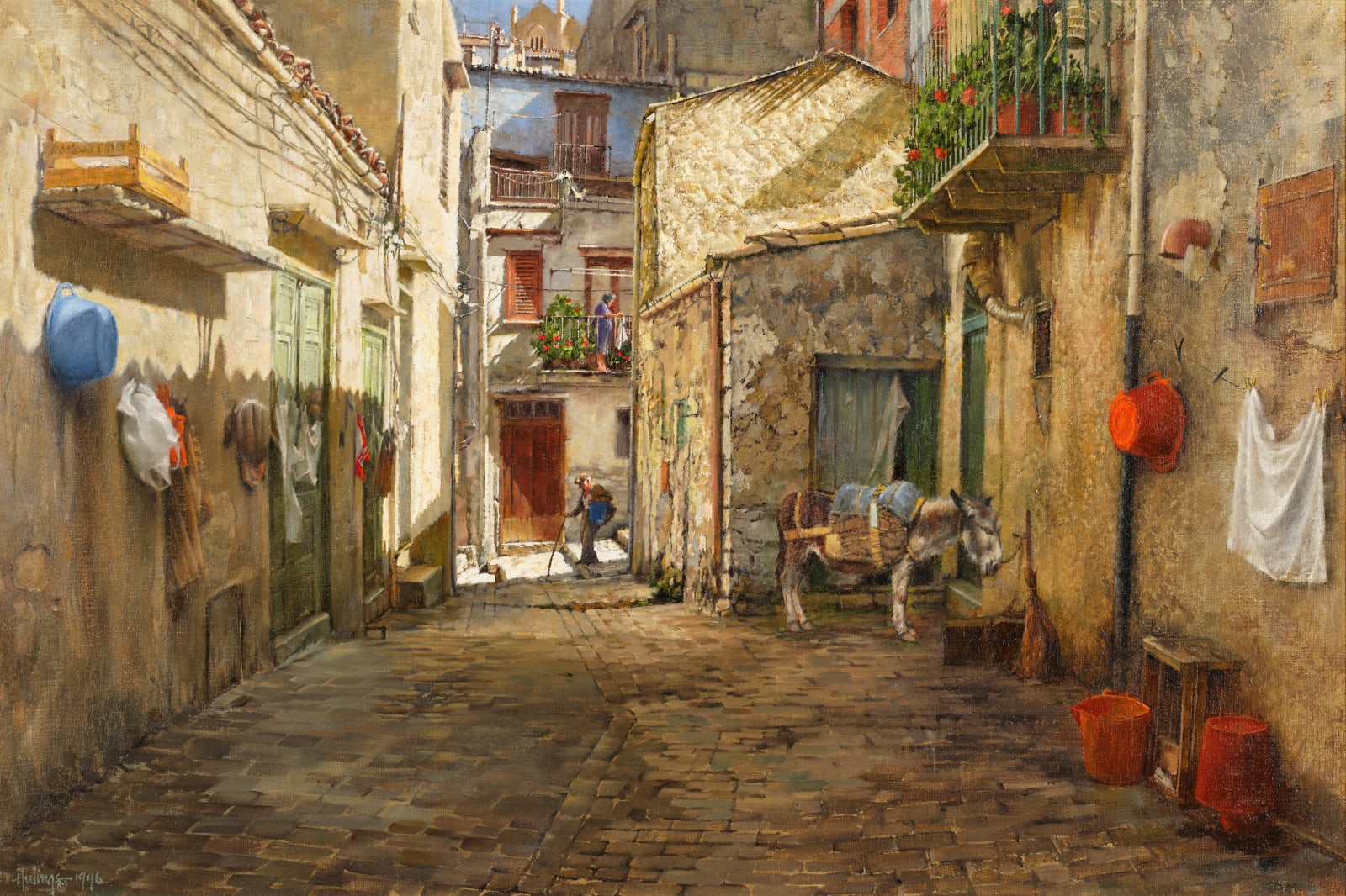 Clark Hulings, Sicilian Light in Giuliana, d. 1996