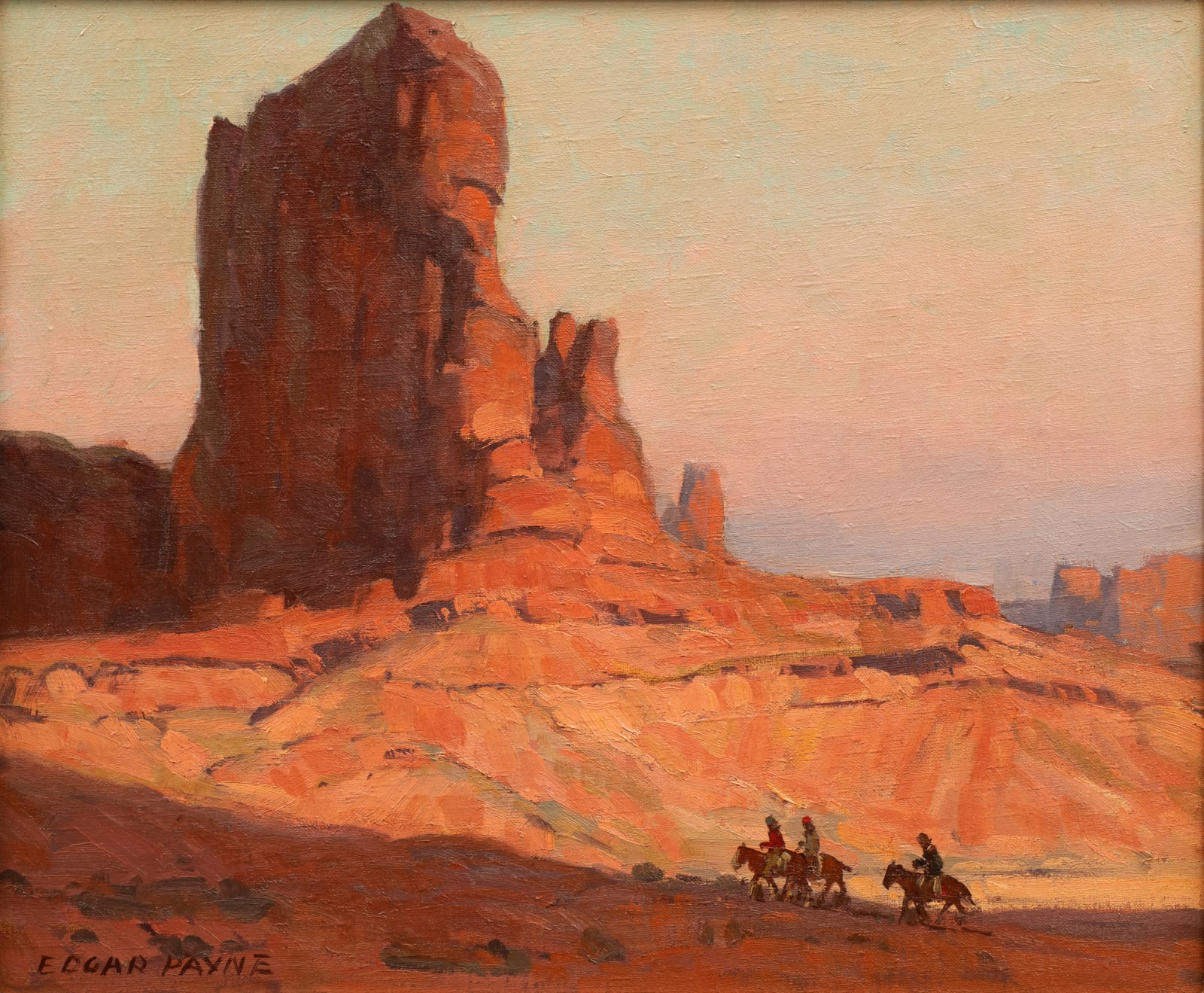 Edgar Payne, “Three Sisters” Monument Valley