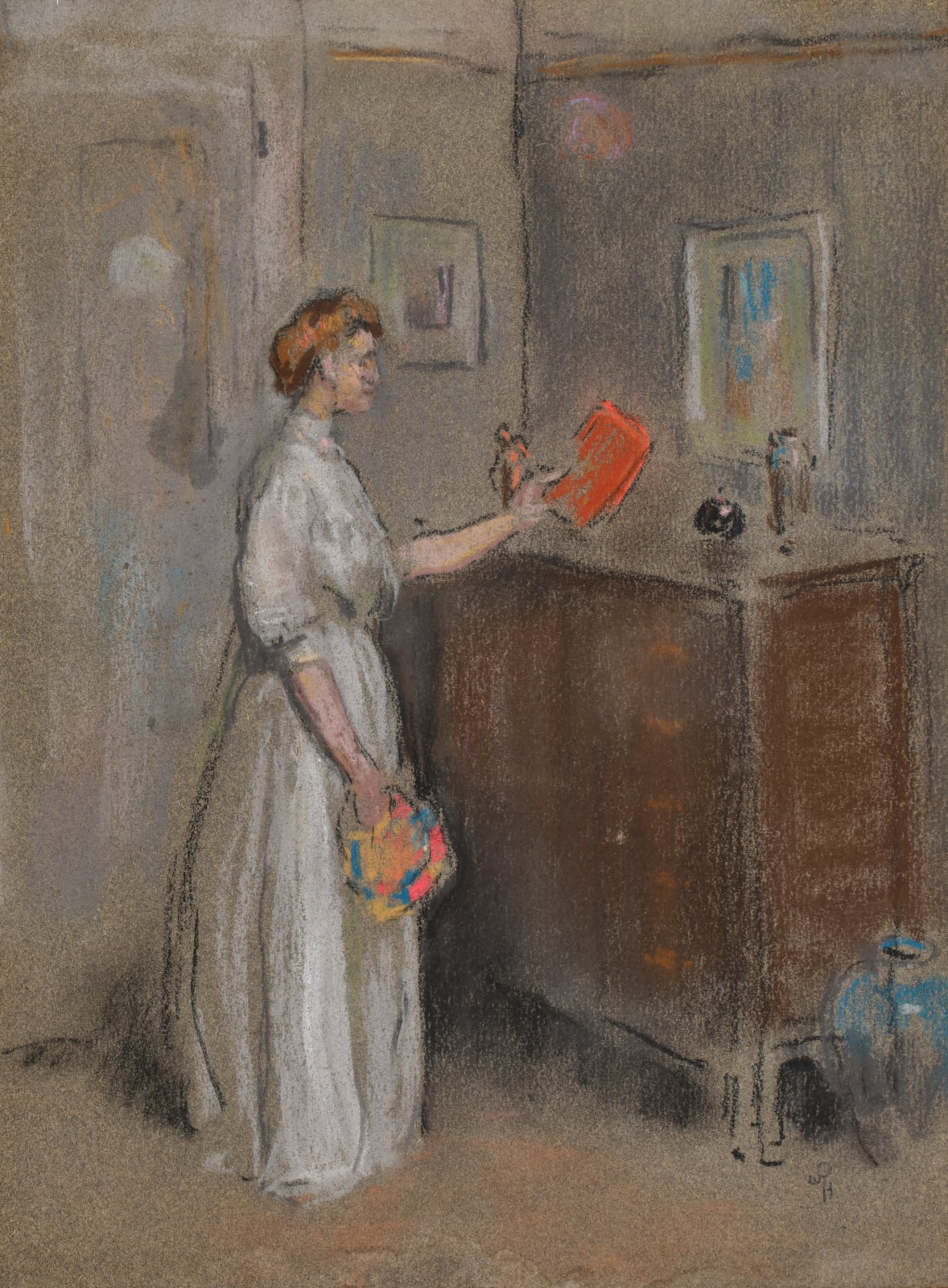 William Penhallow Henderson, Alice Corbin Henderson in a White Dress