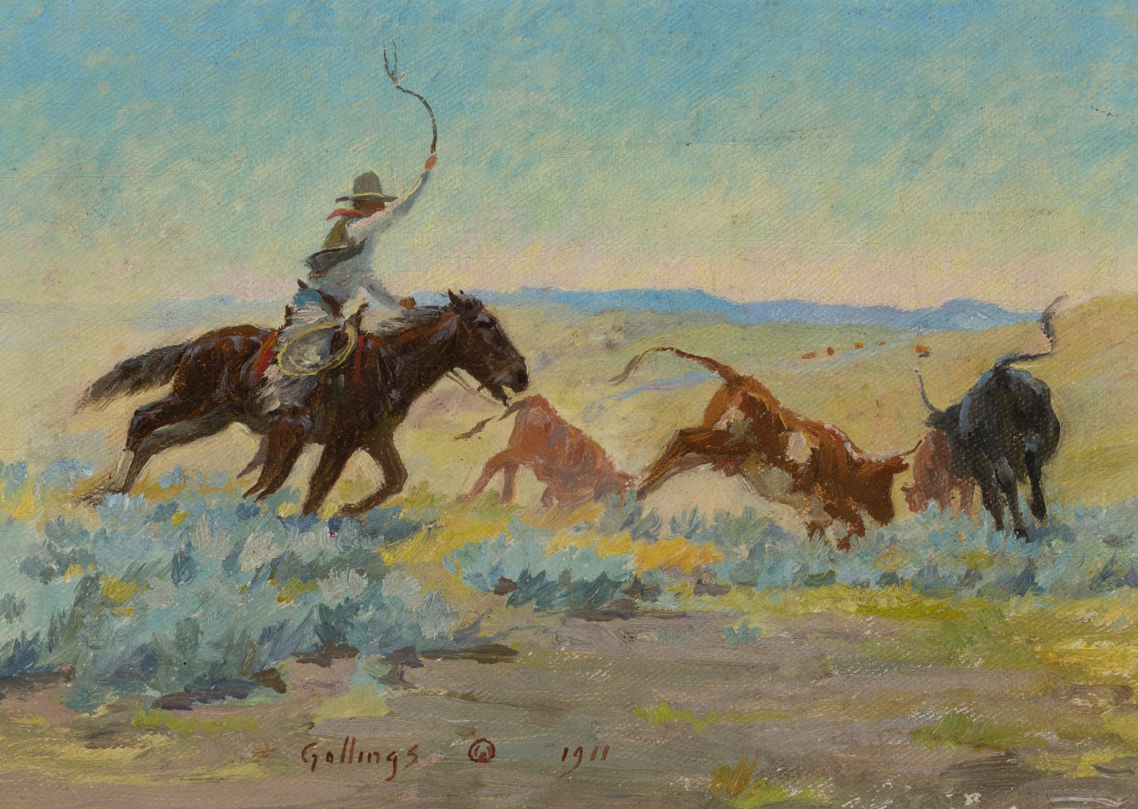 E. William Gollings, Roundup Time, d. 1911