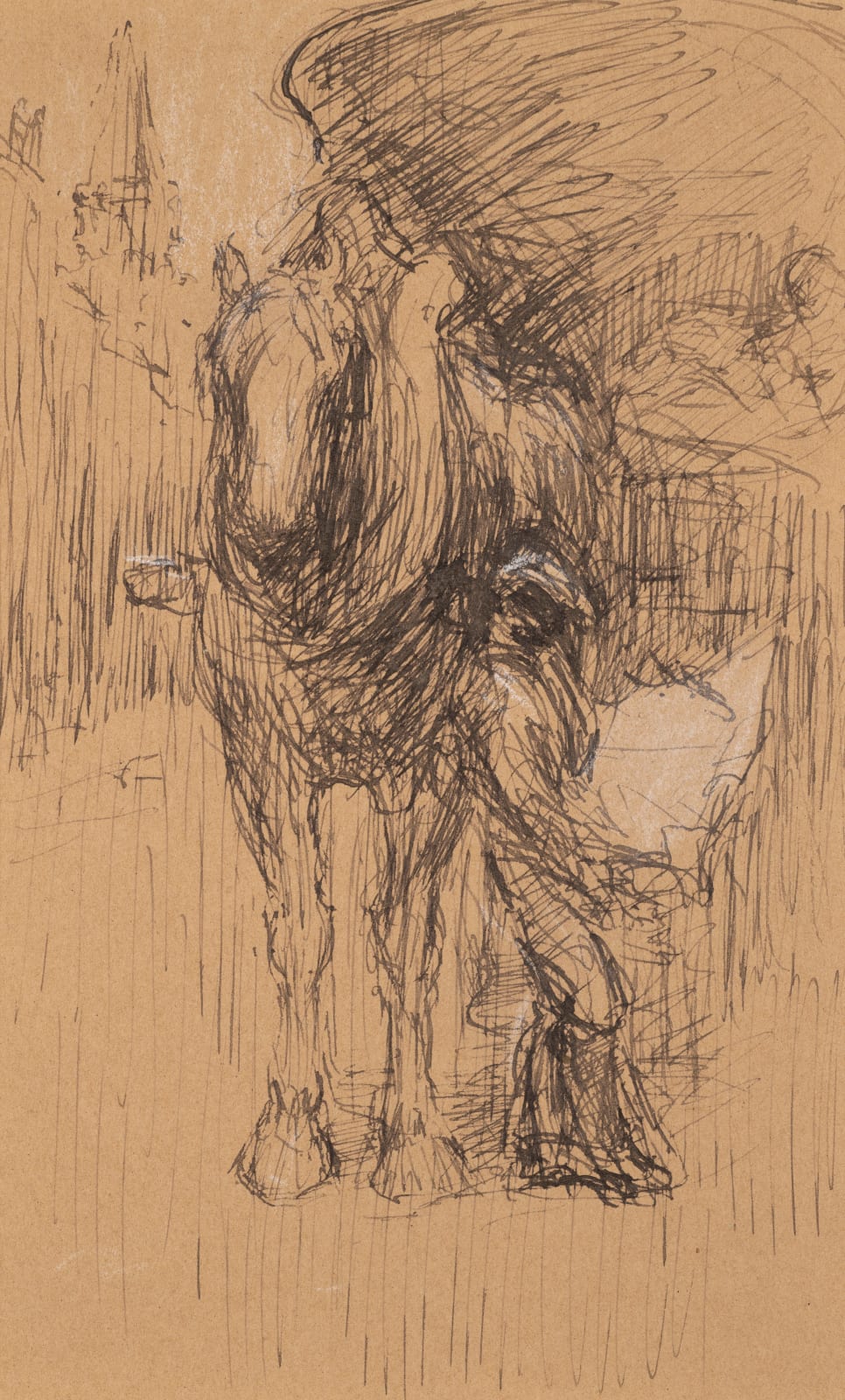 William Penhallow Henderson, Cart Horse with Figure, Brussels, d. 1902