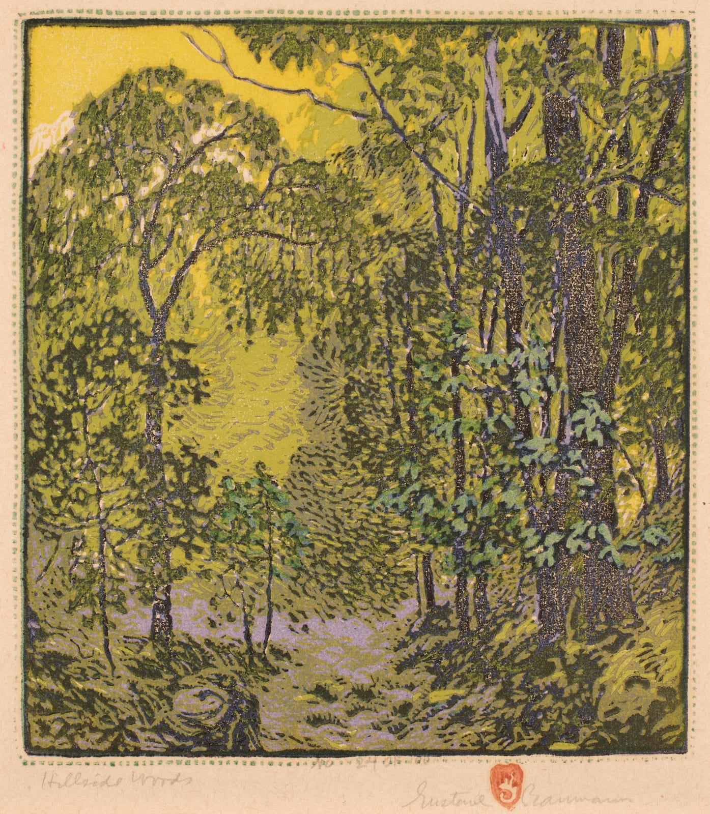 Gustave Baumann, Hillside Woods, d. 1925