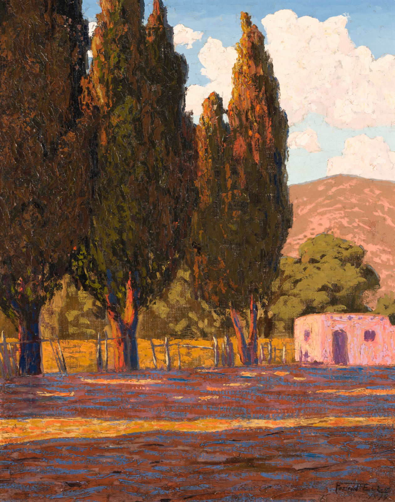 Fremont Ellis, Adobe Under Trees, d. 1919