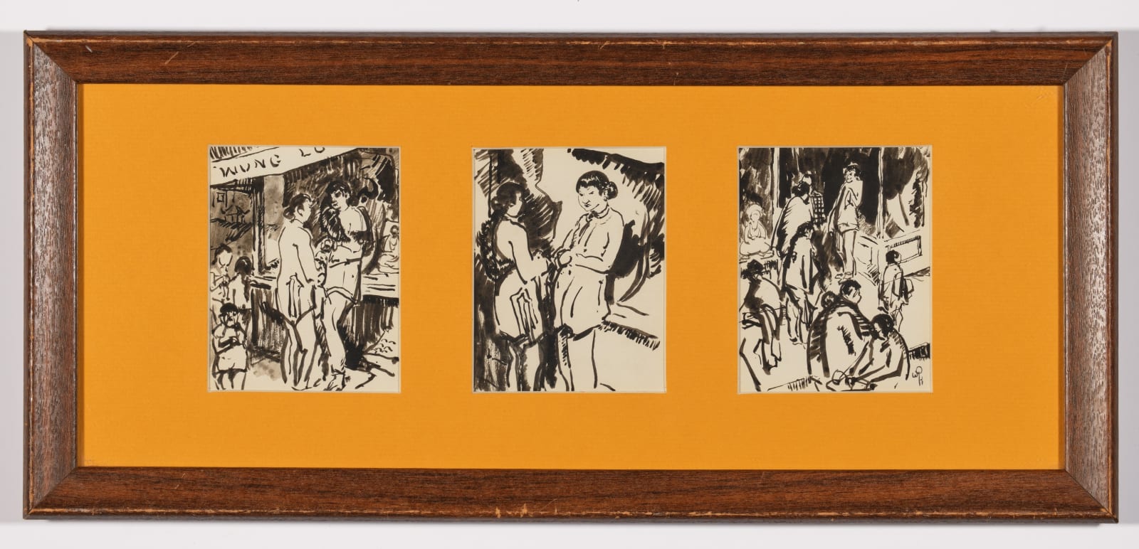 William Penhallow Henderson, Three Sketches of Chinatown, San Francisco, California, c. 1918