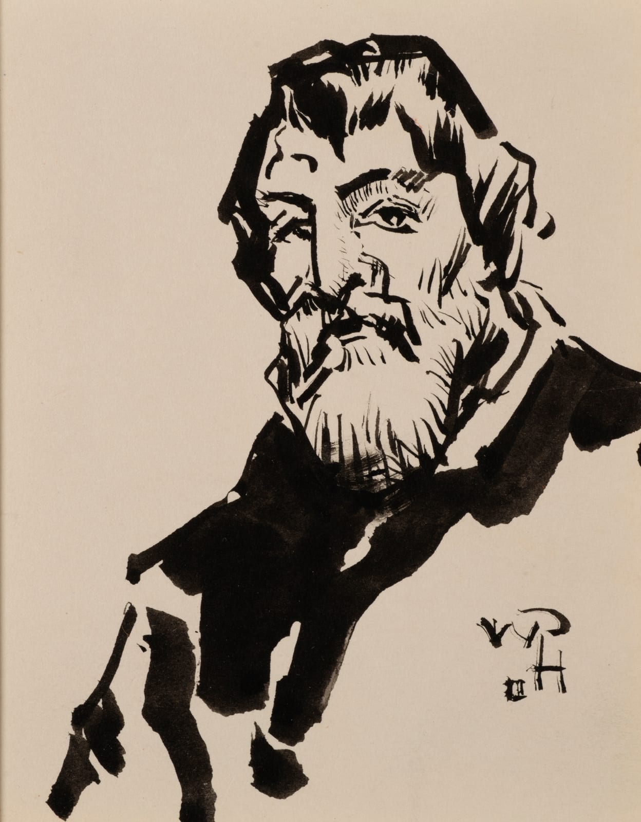 William Penhallow Henderson, Portrait Study of a Man, San Francisco, d. 1918