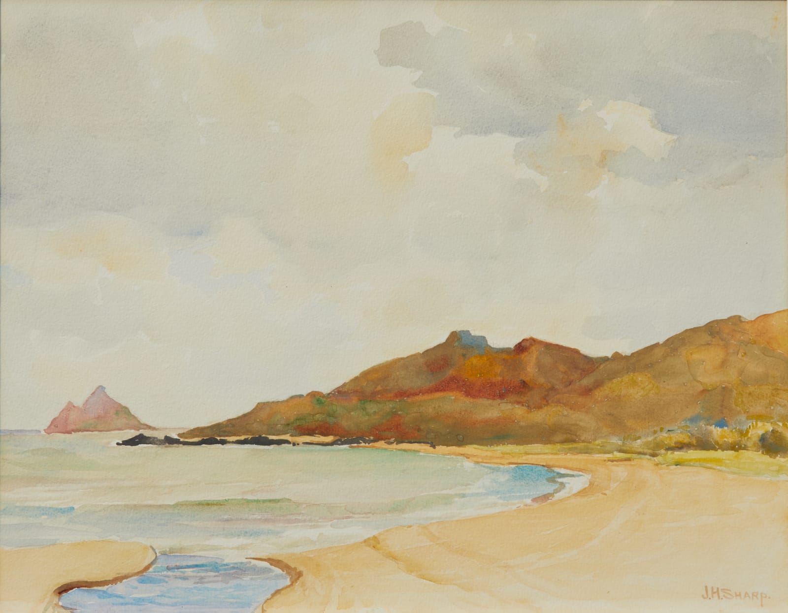 Joseph Henry Sharp, Waikiki Beach, Hawaii