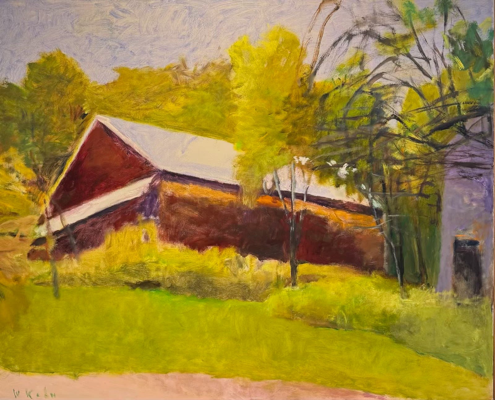 Wolf Kahn, Matt's New Barn (Large Version), d. 2007