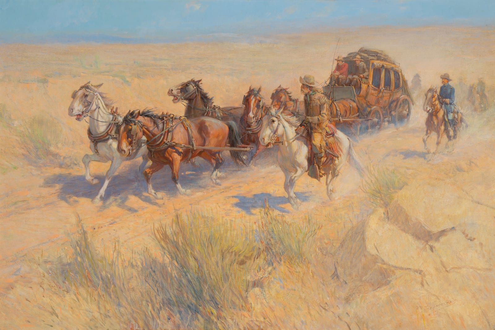 Oscar E. Berninghaus, Stagecoach, c. 1930