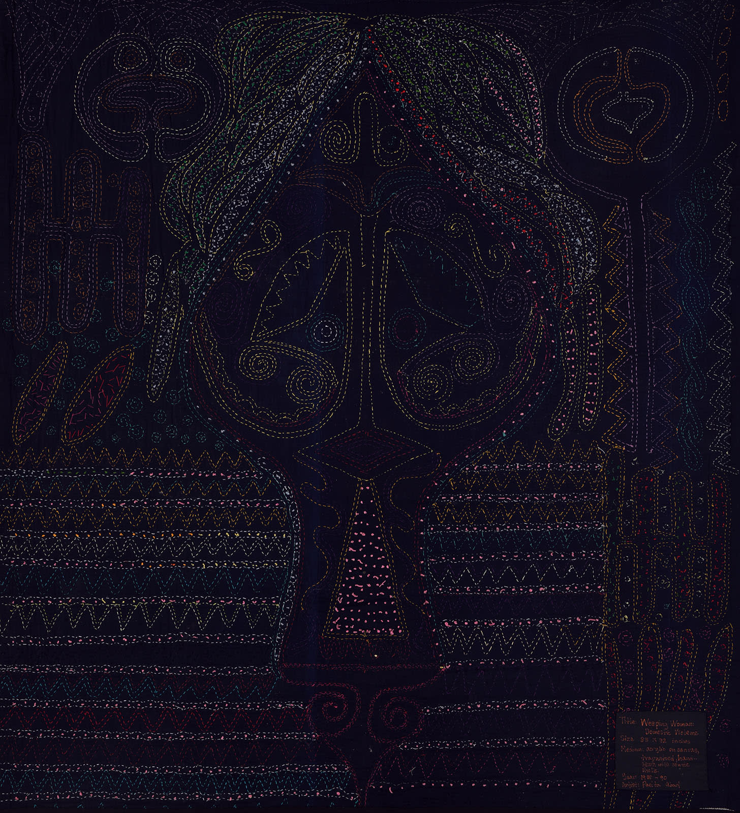 Masks and Spirits, Weeping woman, 1985