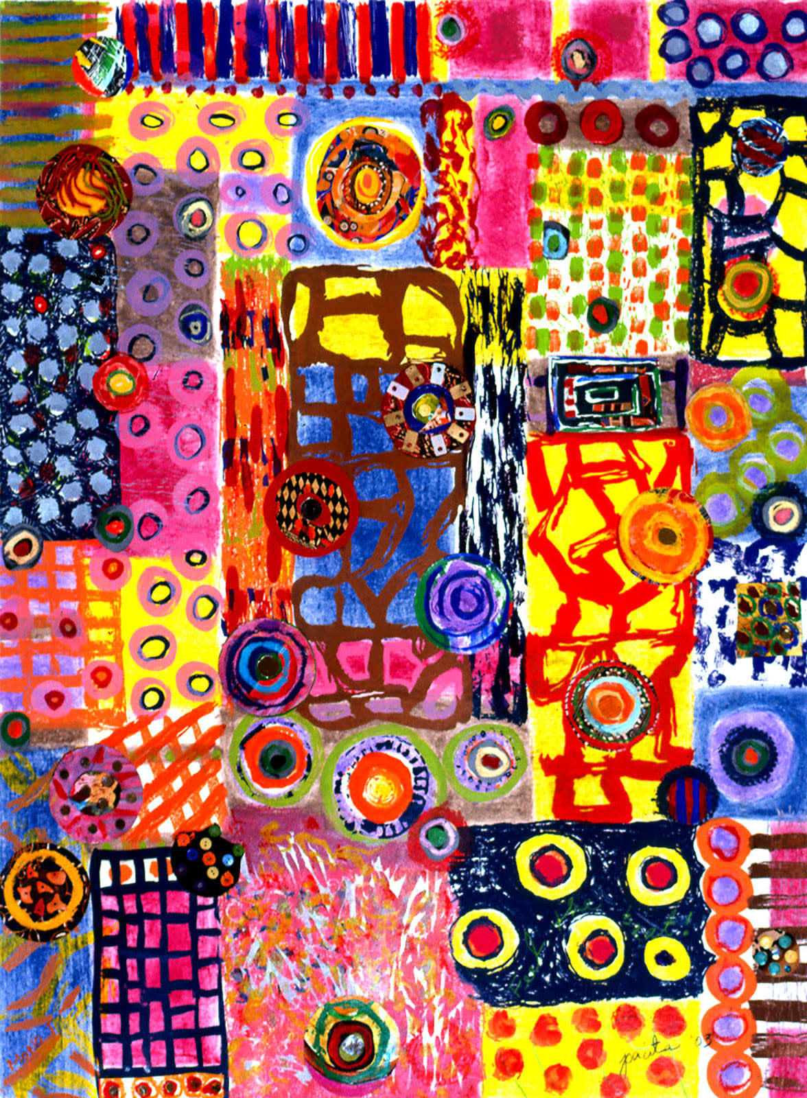 Prints, Feel the beat! Monoprint (edition of 13), 2003