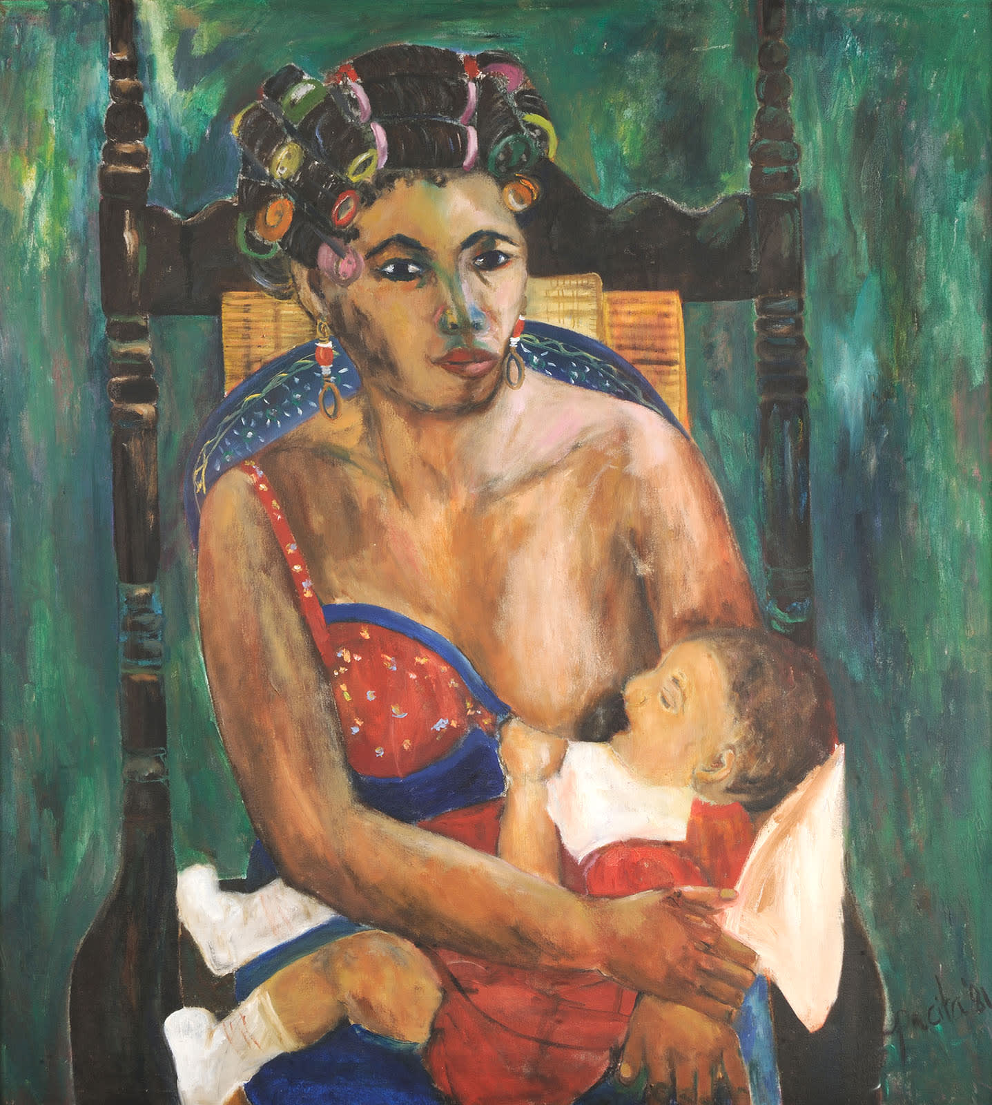 Dominican Republic, Breast-feeding mother, 1981