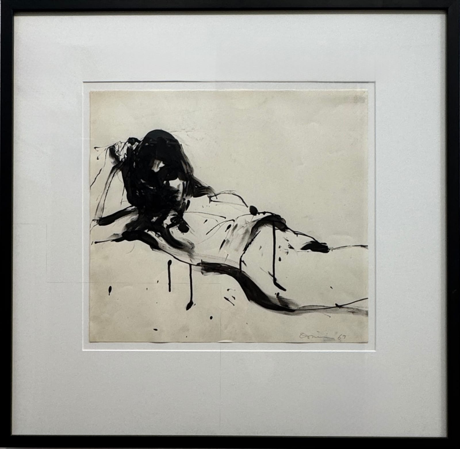 Nathan Oliveira, Figure with Hand on Head, 1967