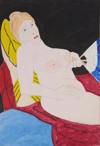 Joan Brown, Reclining, 1975