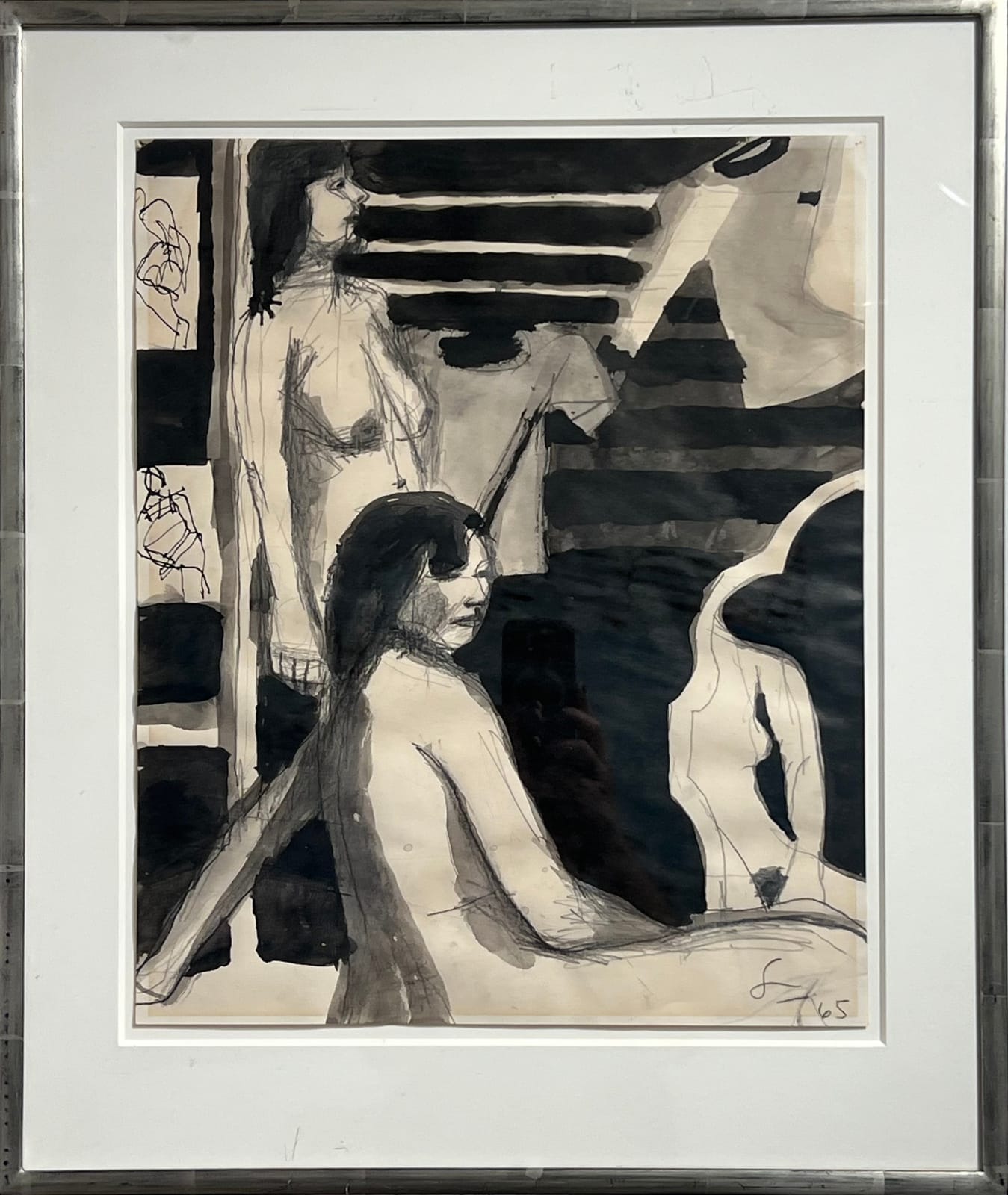 Frank Lobdell, Untitled (Two Models and Mirror), 1965