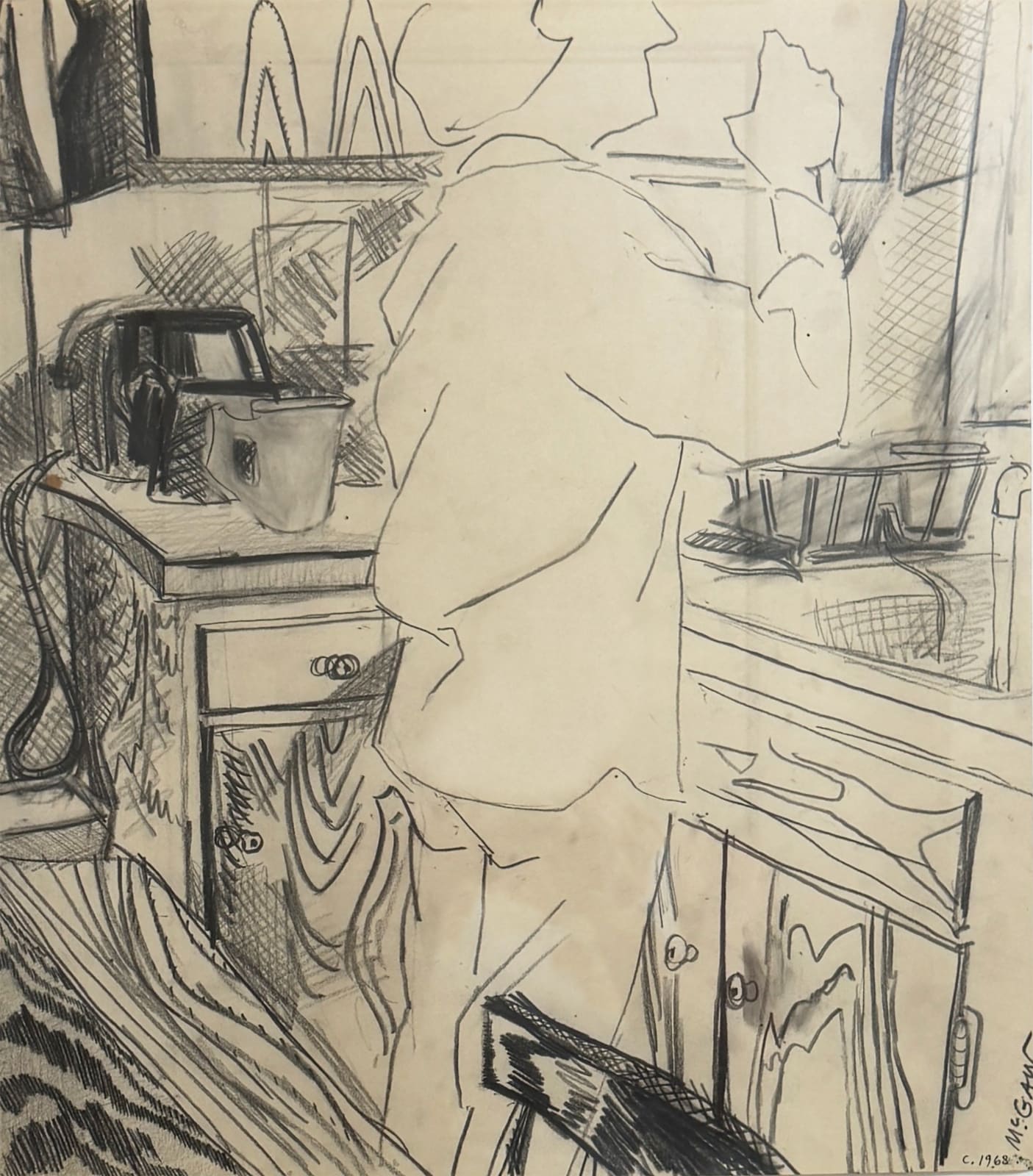 Bruce McGaw, Study for Kitchen, 1968