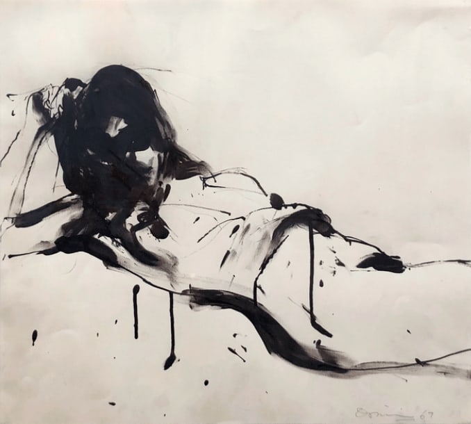 Nathan Oliveira, Figure with Hand on Head, 1967
