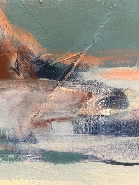 Hannah Bureau, Sienna and Teal Seascape, 2025