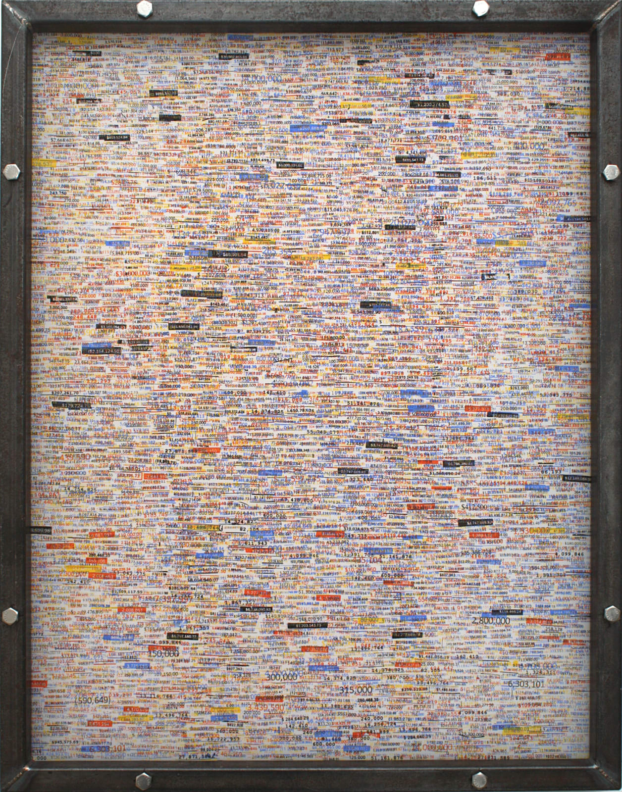 Ruben Millares, Paint by Number Vellum #4 (Red, Yellow and Blue), 2017