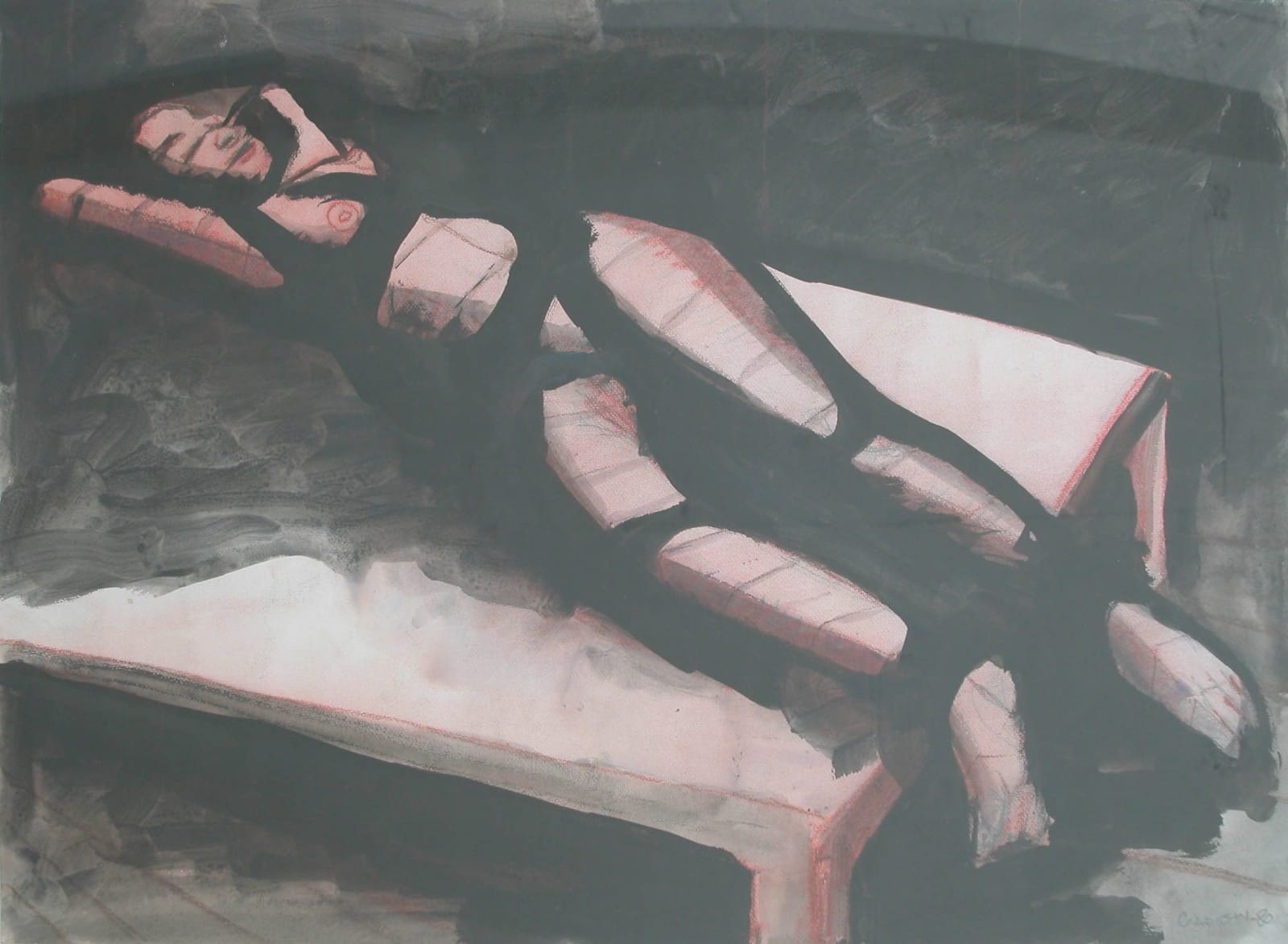 Eric Cadien, Reclining Segmented Figure, 1980