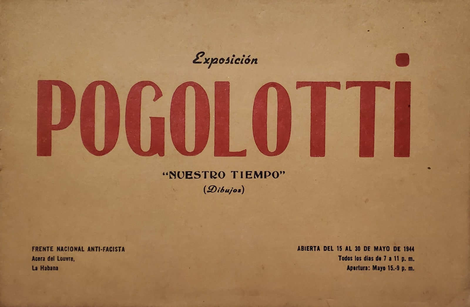 Exposicion Pogolotti "Nuestro Tiempo", 1944