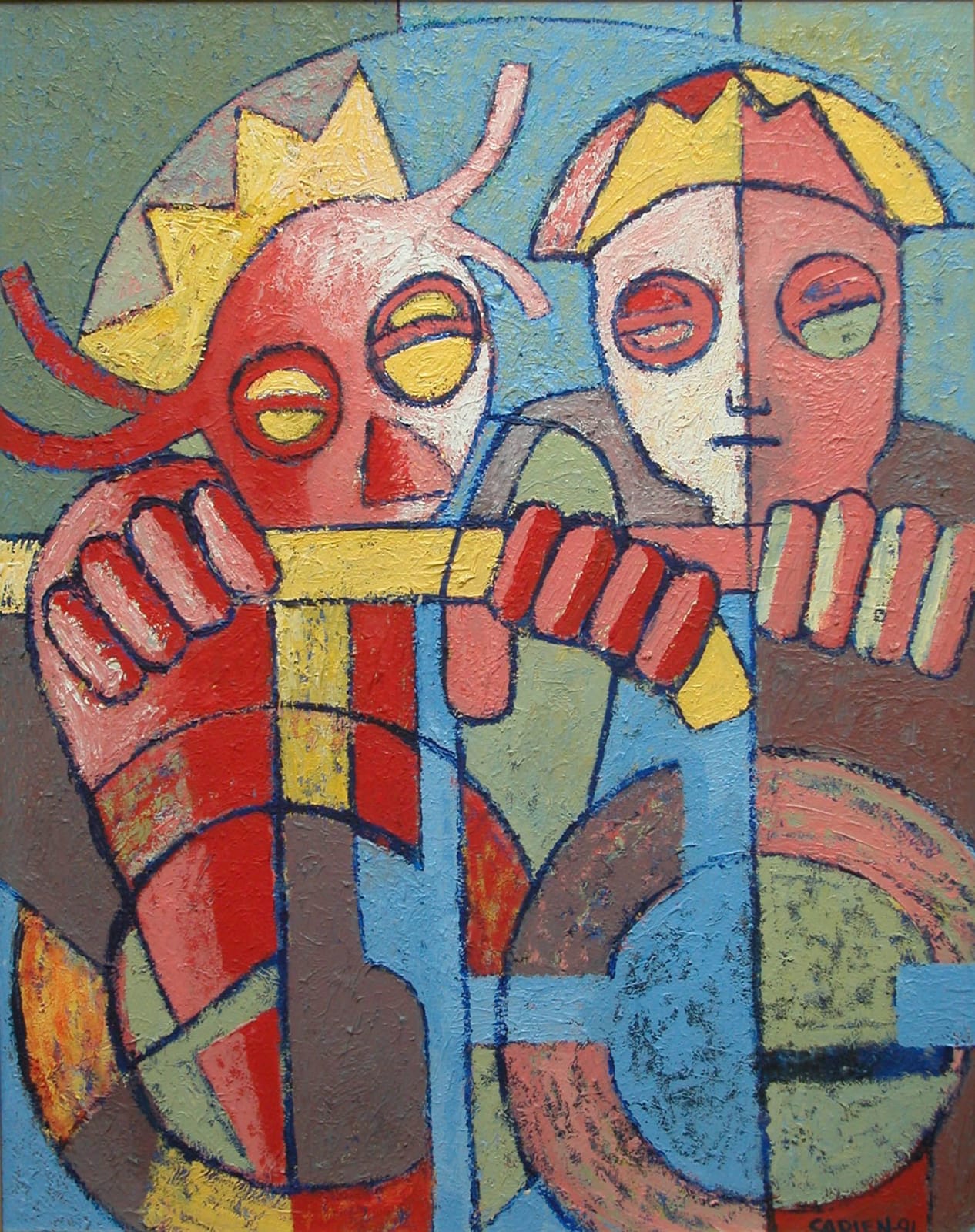 Eric Cadien, Two Cyclists, 1991