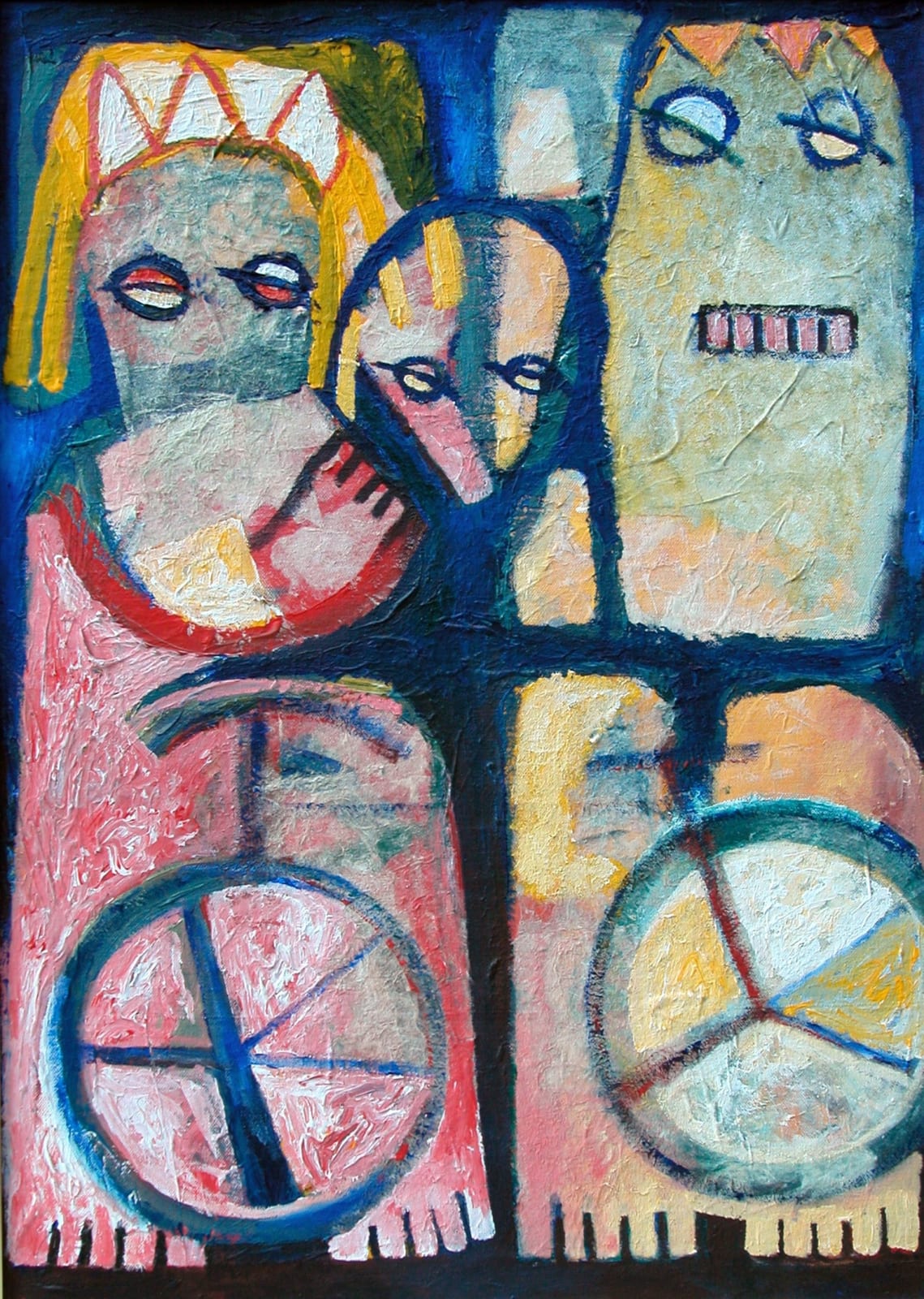 Eric Cadien, Family with Bicycle, ca. 1990