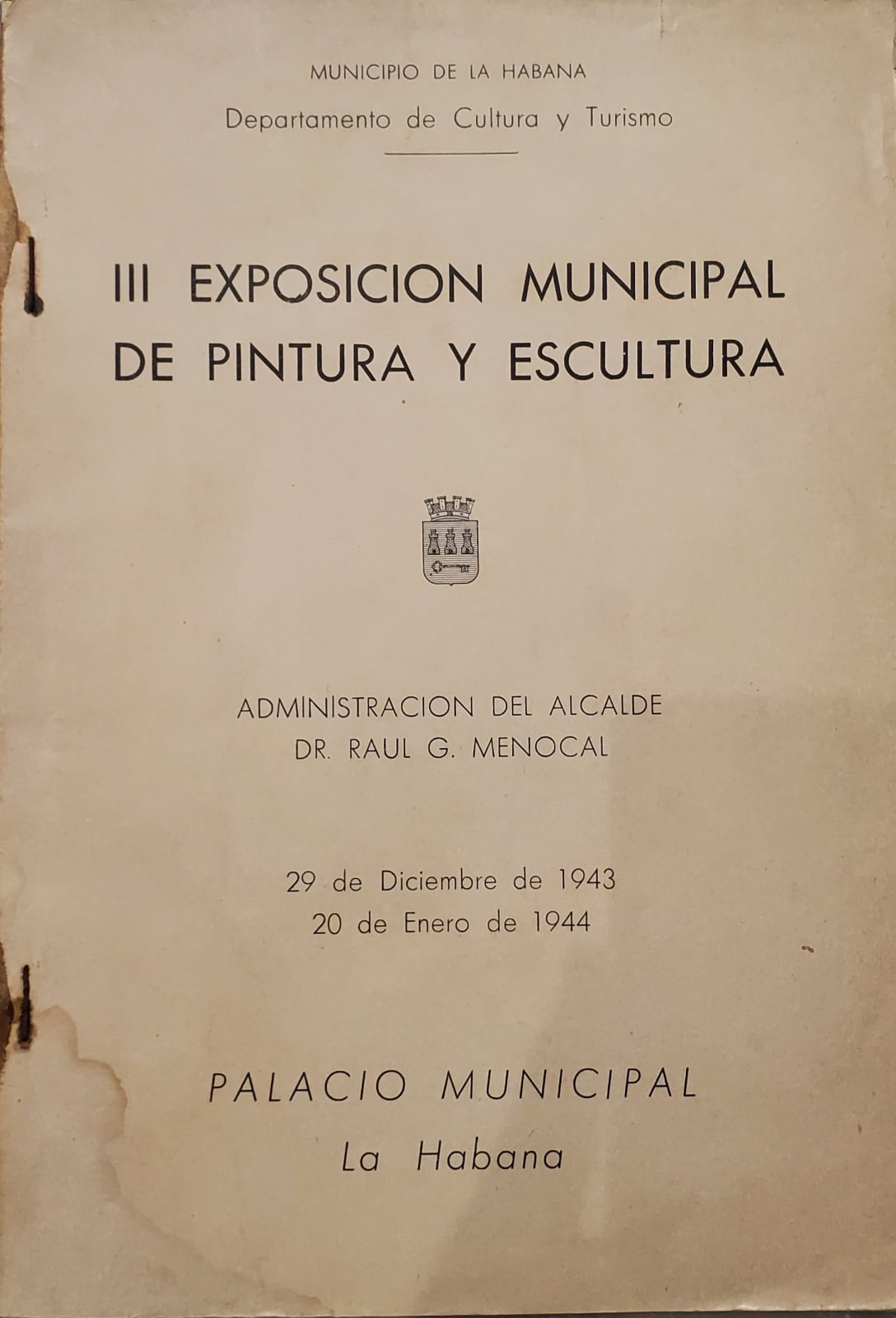III Exposicion Municipal de Pintura y Escultura, 1944