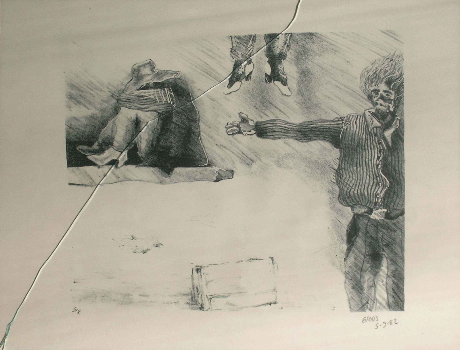 Glexis Novoa, BW Lithograph (1988)
