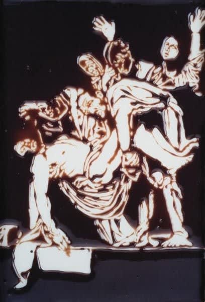 Vik Muniz, Descent from the Cross (after Caravaggio) From Pictures of Chocolate), 2000