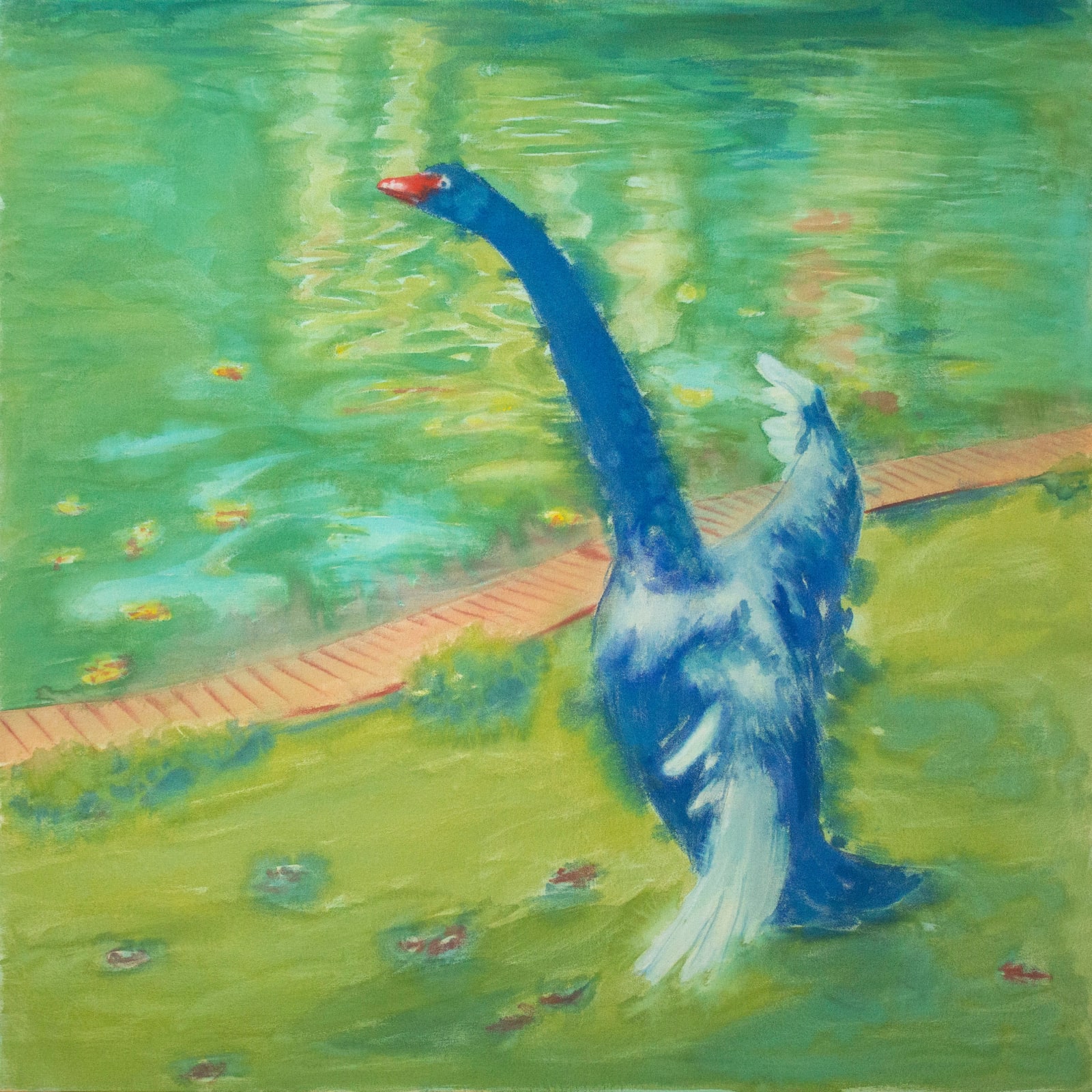 Marlon Portales, Blue swan, 2023 Pan American Art Projects