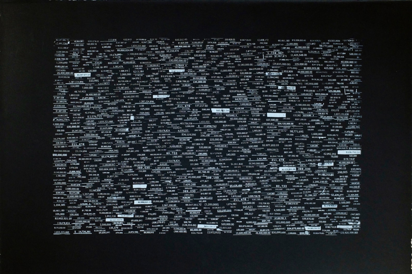 Ruben Millares, Number Field (B&W), 2012
