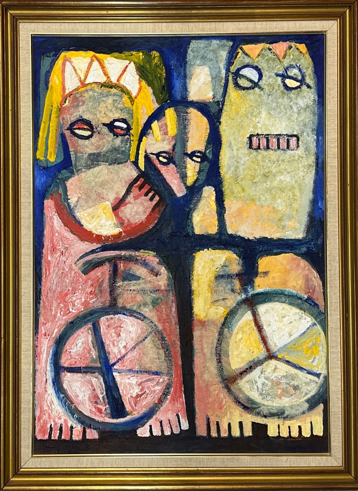 Eric Cadien, Family with Bicycle, 1989