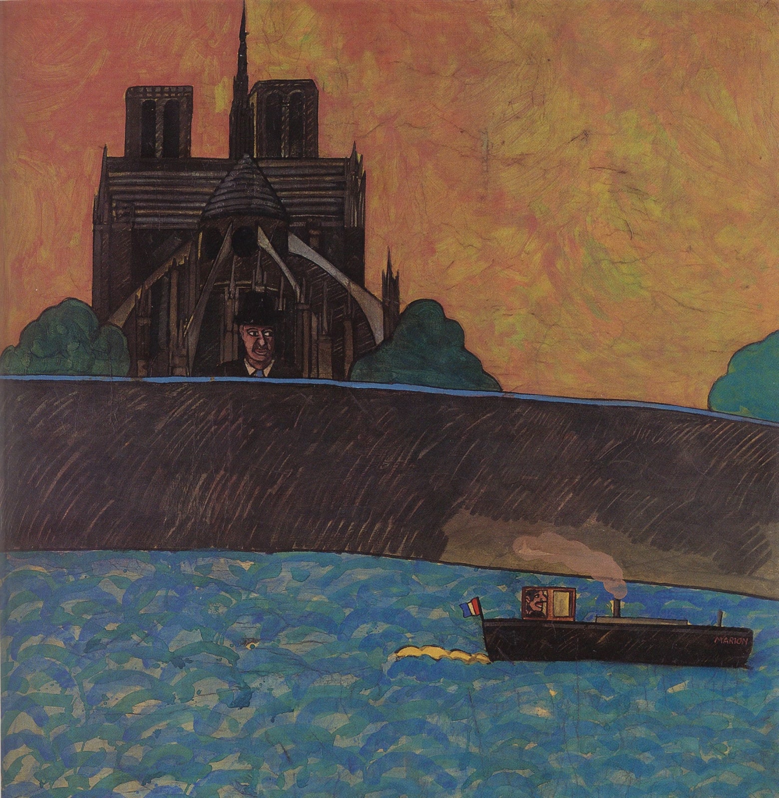 Antonio Segui, La Seine, 1983
