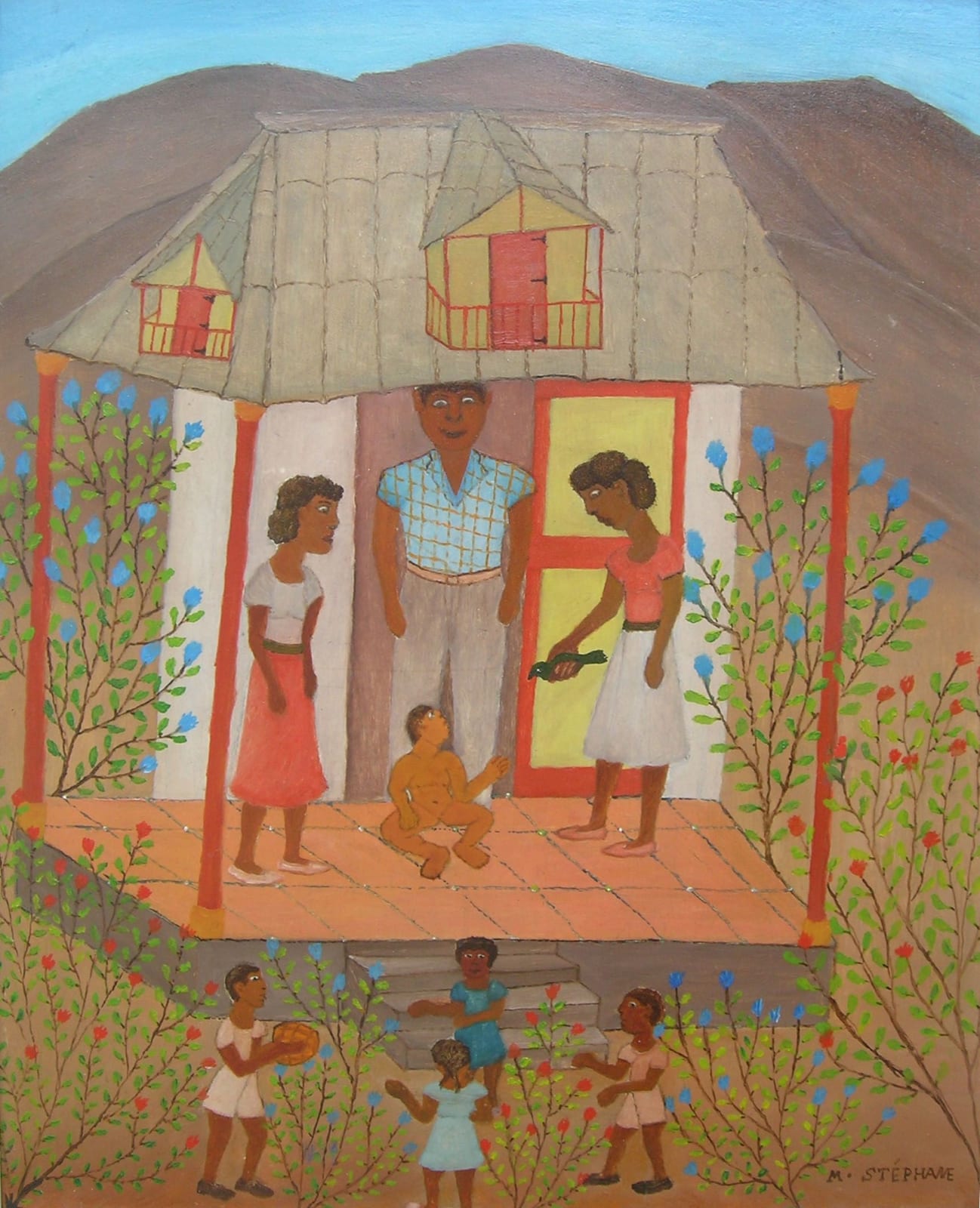 Micius Stephane, Family Scene, N.D.