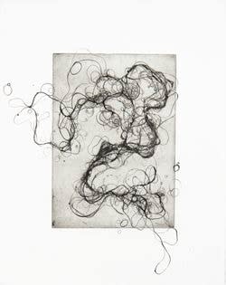 Andrea Cote, Hairlines Monoprint 4, 2007