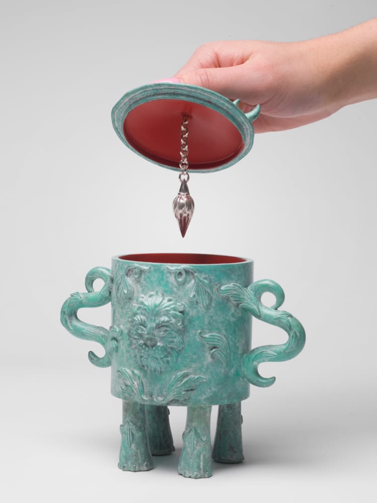 Hannah Lim, Bronze Lion Snuff Bottle, 2024