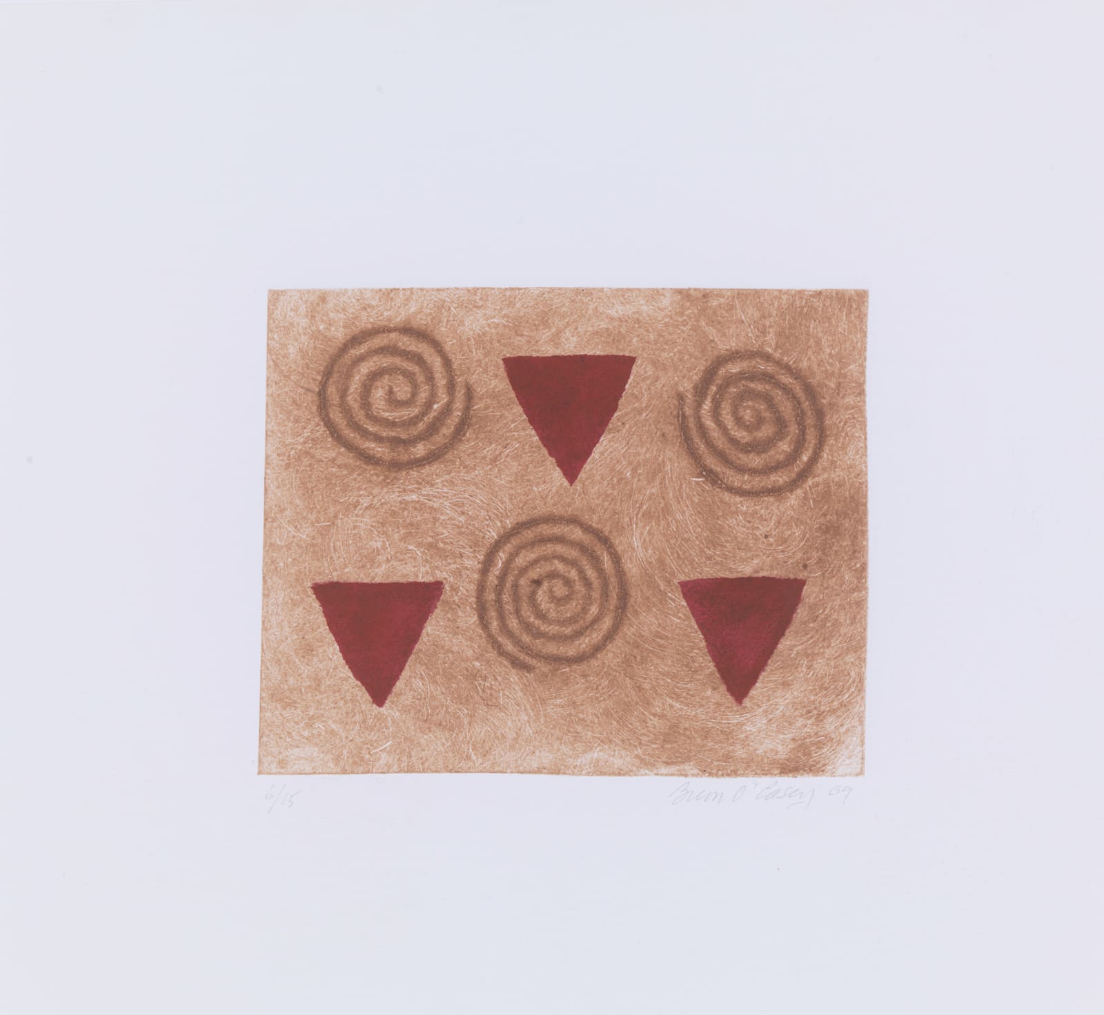 Breon O'Casey, Red Triangles and Spirals, 2009