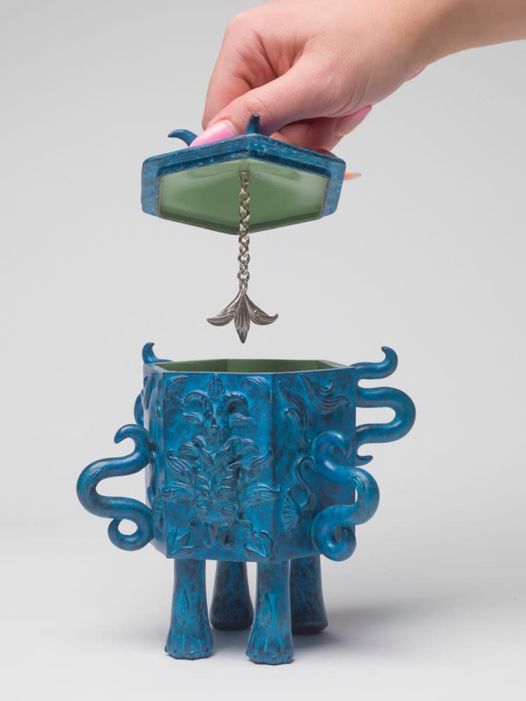 Hannah Lim, Bronze Koi Snuff Bottle, 2024