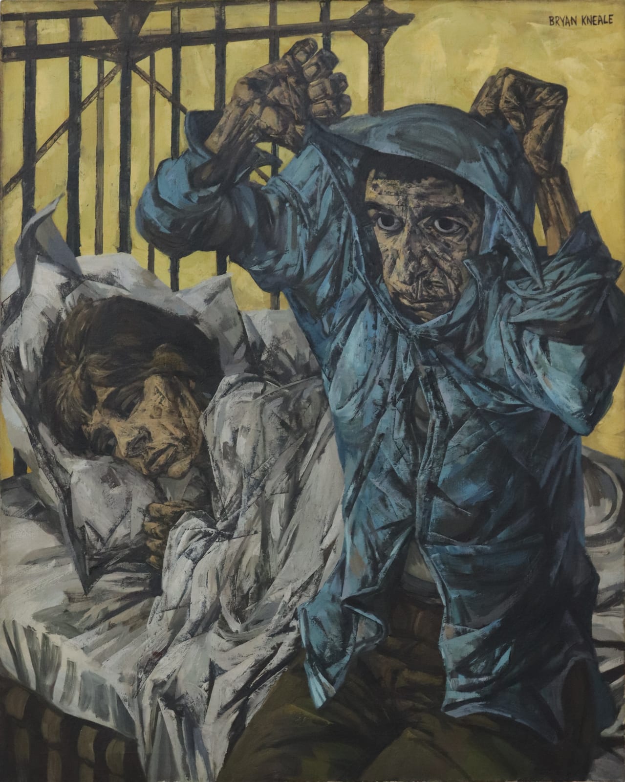 Bryan Kneale RA, The Brass Bedstead II, 1956