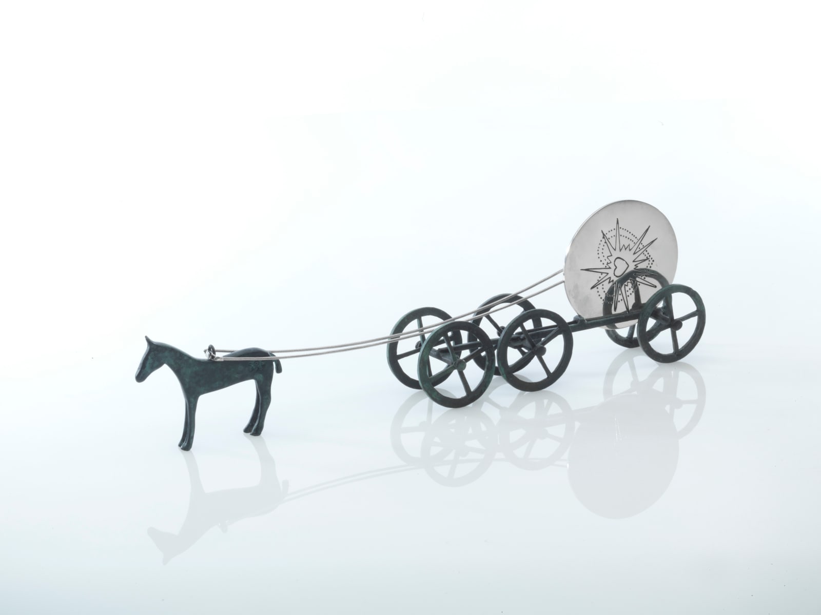 Lorraine Robbins, Celestial Chariot with two Pendants, 2014