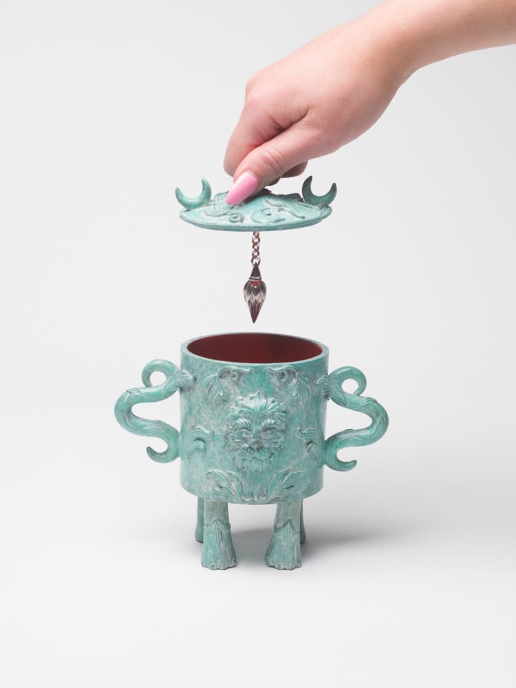 Hannah Lim, Bronze Lion Snuff Bottle, 2024