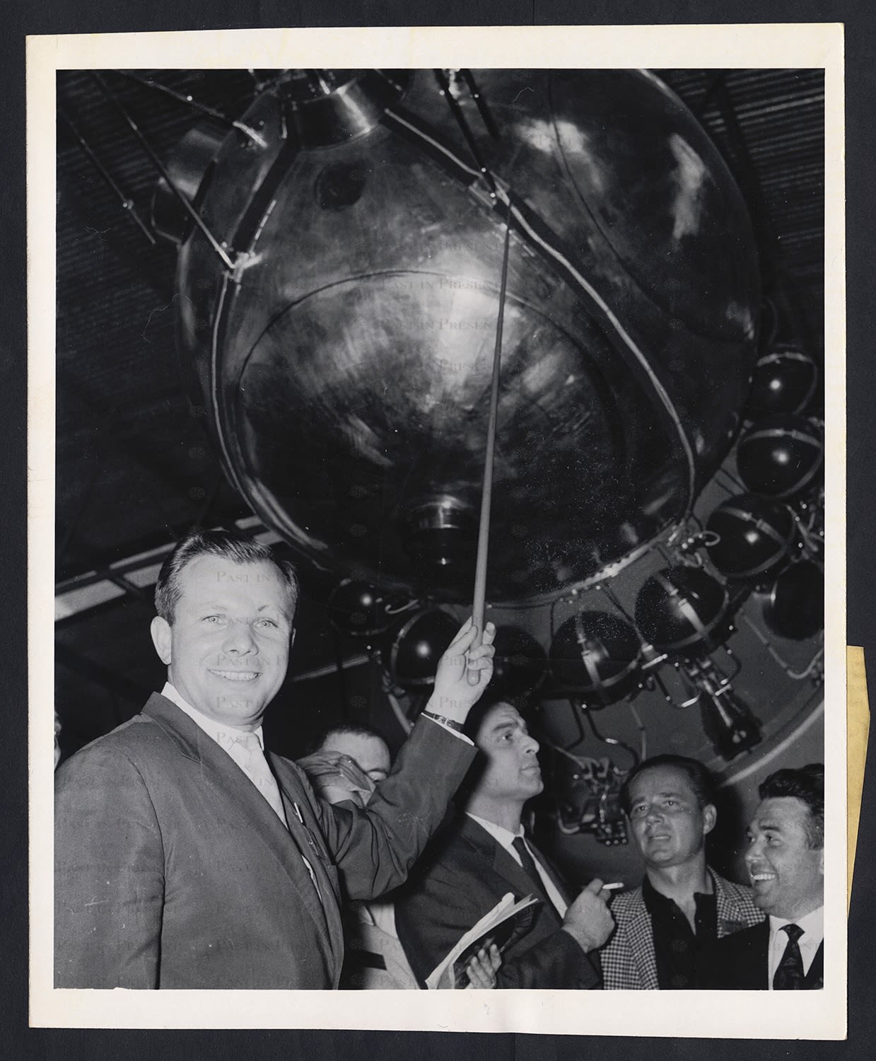 UPI Photo, “Making a Point: Yuri Gagarin, First Man in Space, Confronts the Future”Le Bourget Air Show, Paris, France — June 16, 1965, 1965