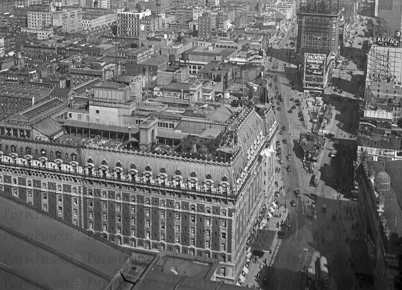 “Times Square Soaring Northward — New York City Skyline c. 1916”, 1916