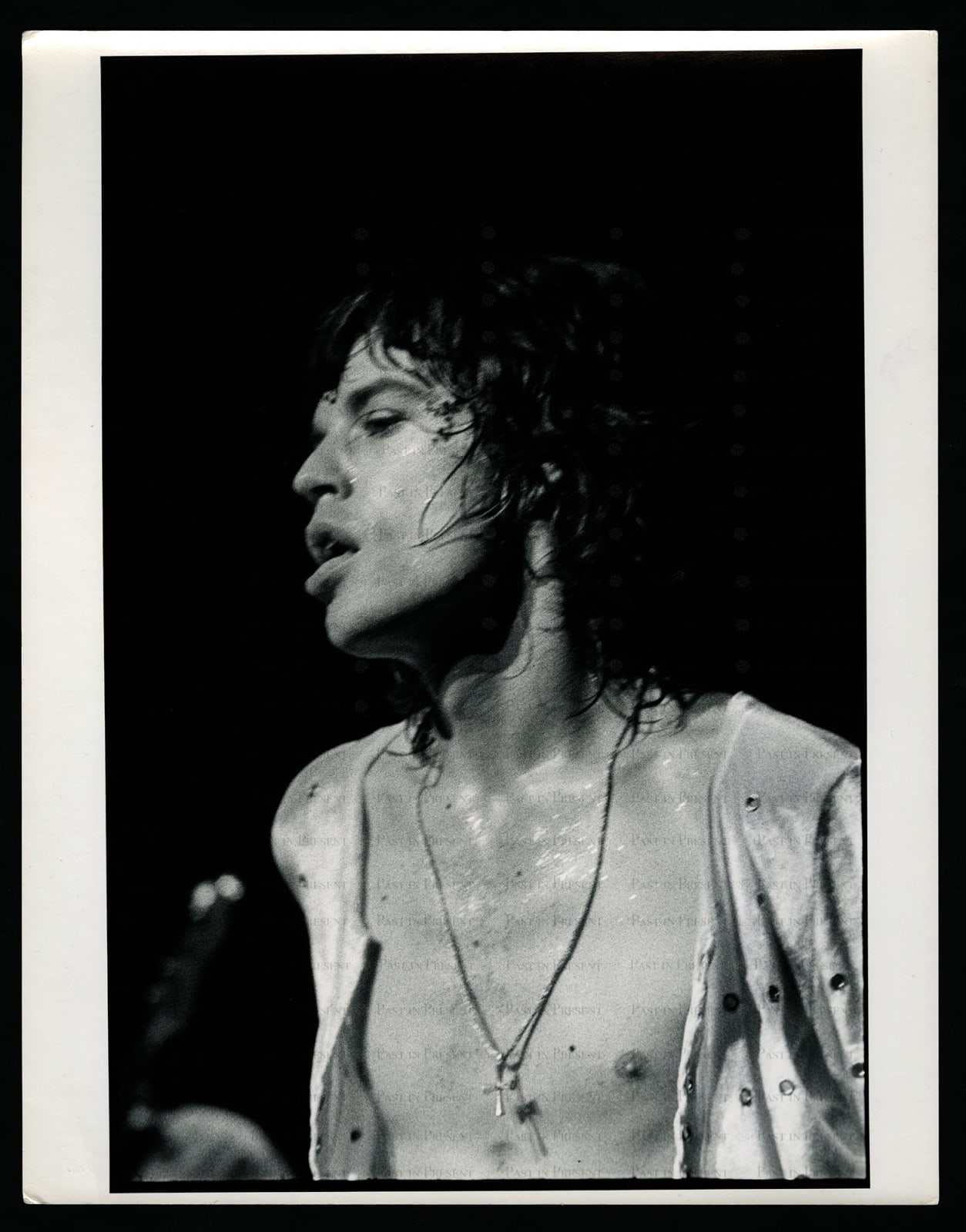 Peter Beard, Mick Jagger Live at Madison Square Garden – Electrifying 1972 Tour Portrait by Peter Beard (Terry Southern Collection), 1972