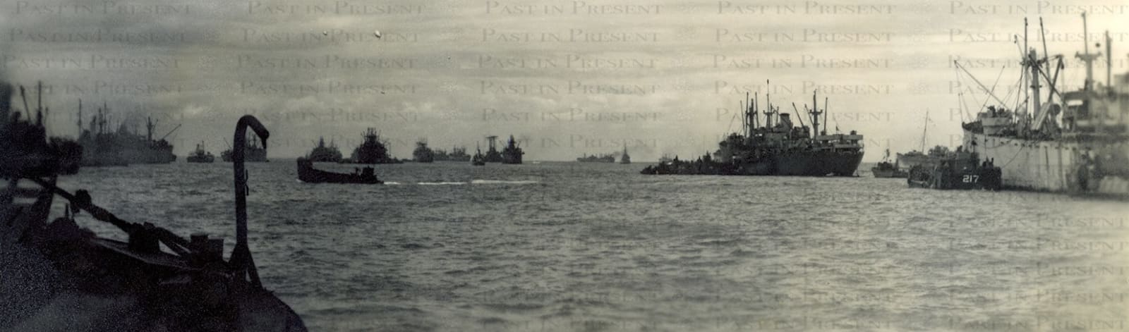 US D-Day Invasion Fleet Off Normandy Coast France 6.1944, 1944