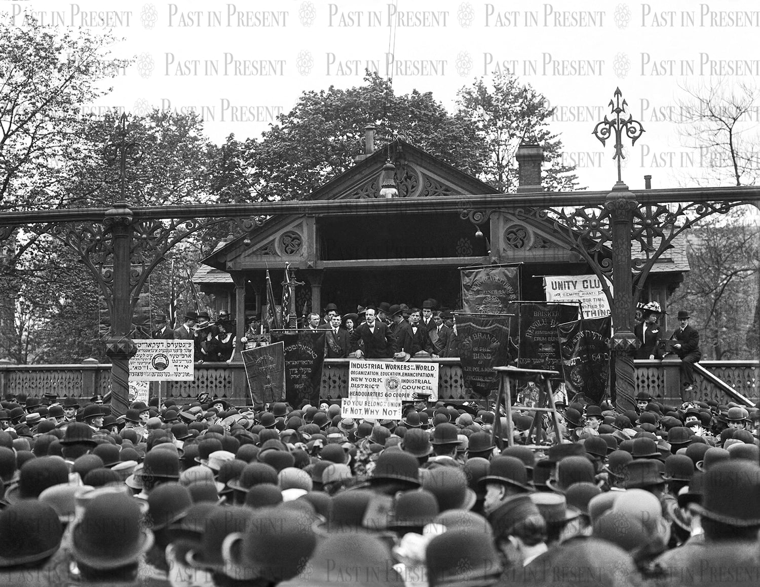 “The People Rise — Industrial Workers of the World & The Jewish ‘Bund’ at Union Square, NYC 1914”, 1914
