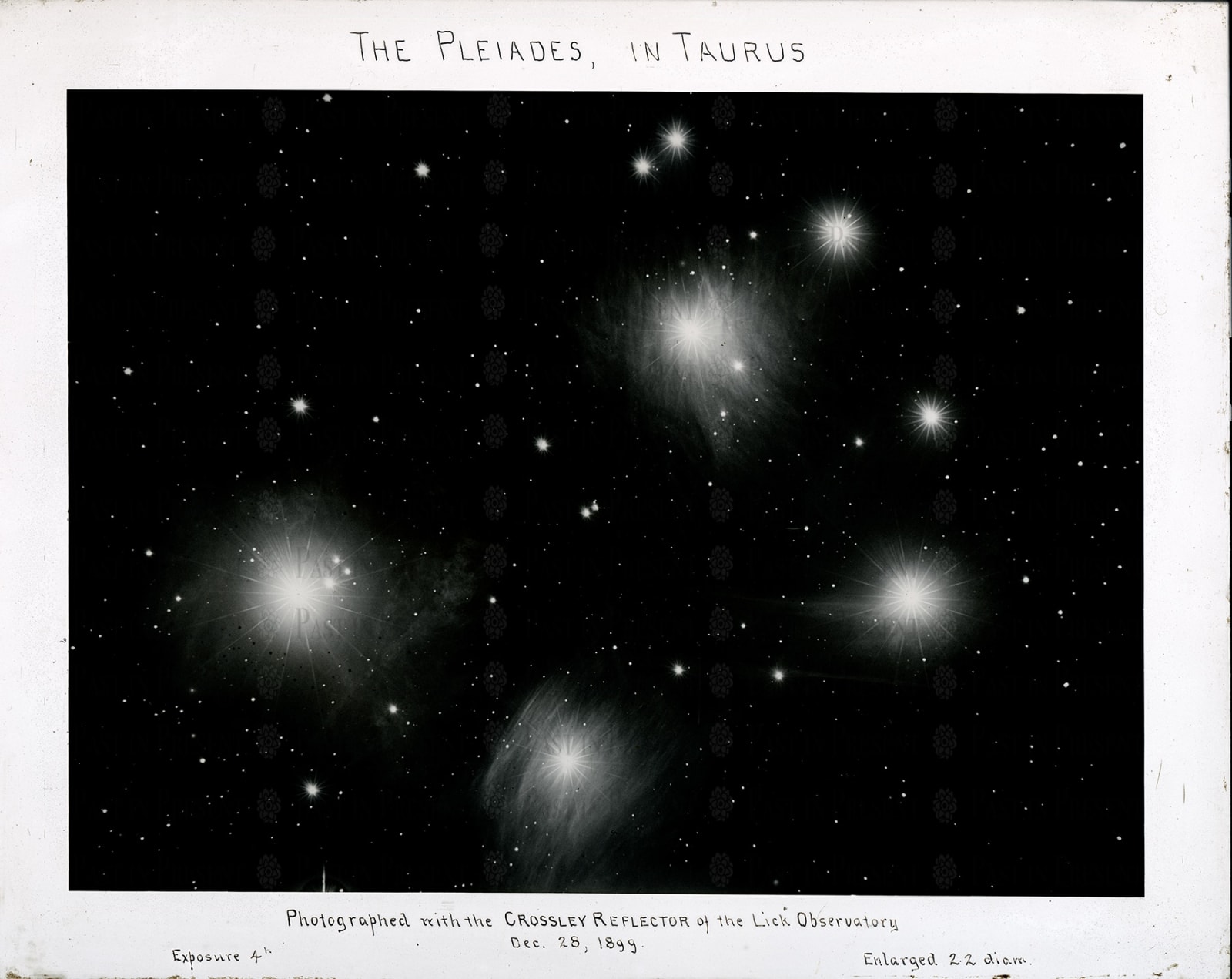 The Pleiades in Taurus - Mystical Star Cluster, December 28, 1899., 1899
